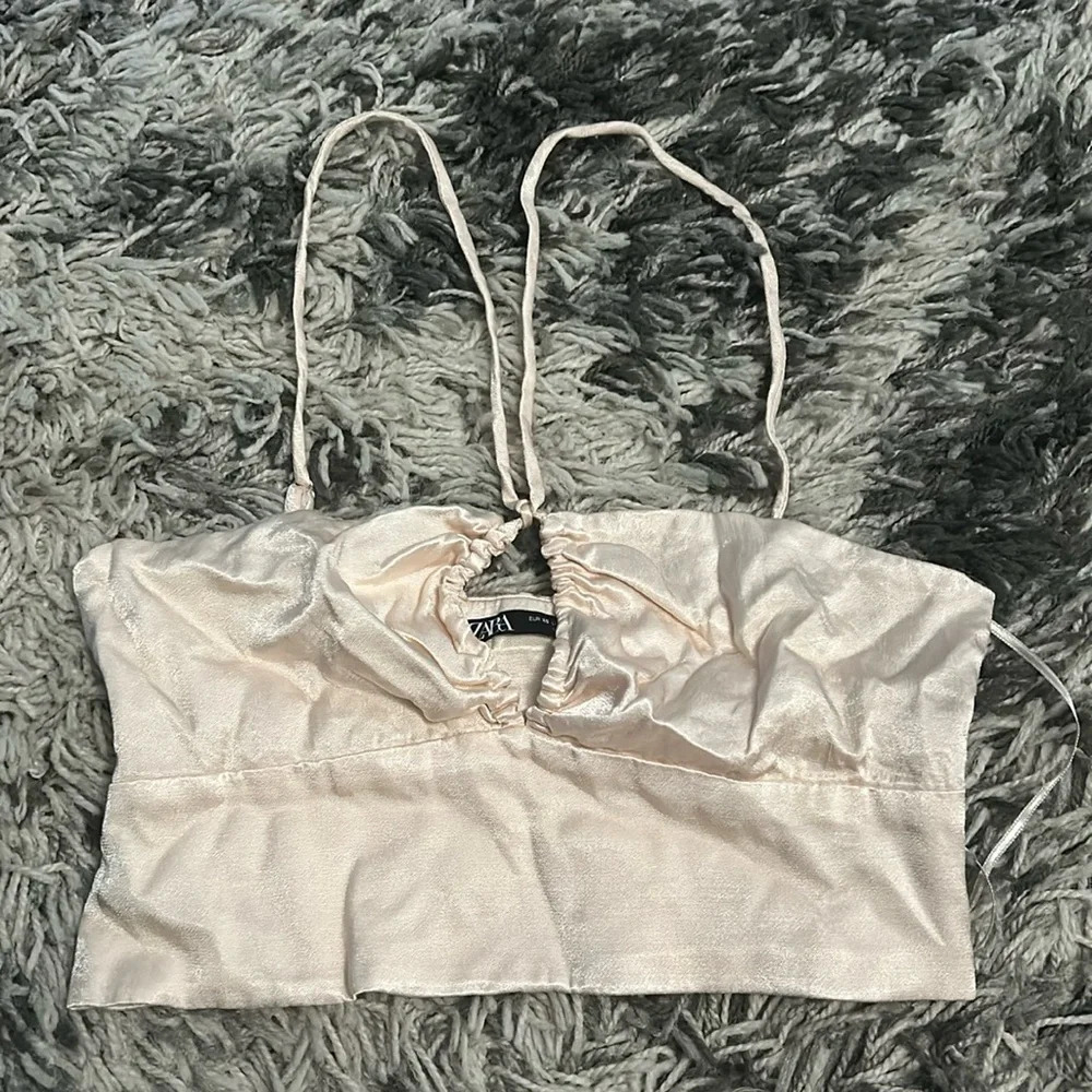Pale Pink Zara Crop Top - Picture 1 of 4